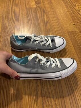 Converse Gray Lace up Canvas Everyday Casual Comfy Shoes/ Sneakers